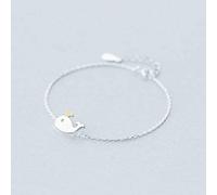 WOZUIMEI S925 Bracelet en Argent Mode Féminine Style Coréen Mignon Petite Baleine Bracelet Argent Plaqué or Bracelet BijouxBracelet