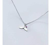WOZUIMEI S925 Collier en Argent Des Femmes Japonaises Petit Frais Créatif Délicat Poisson Pendentif Chaîne Clavicule Filles BijouxCollier en argent S925