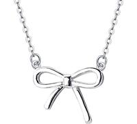 WOZUIMEI S925 Collier en Argent Femmes Corée Petit Arc Frais Collier Mignon Adolescent Coeur Clavicule Chaîne Courte BijouxBrin de gaine d'argent S925