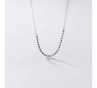 WOZUIMEI S925 Collier en Argent Femmes Mode Simple Pure Lumière Perles Dame Littéraire Fille Coeur Clavicule Chaîne Bijouxargent, Argent 925
