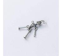 WOZUIMEI S925 Pendentif en Argent Femmes Coréenne Mode Rétro Robot Personnalité Simple Clavicule Chaîne Pendentif BijouxPendentifs en argent S925