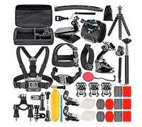 Wozwe® 50 en 1 Kit d'accessoires pour Caméra d'Action Compatible avec GoPro / DJI OSMO / Insta360 / SJCAM / AKASO / APEMAN, etc.