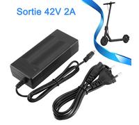 WOZWE Chargeur de batterie lithium pour trottinette électrique,adaptateur AC universel,42V2A,pour XIAOMI/Ninebot scooters