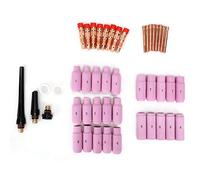 WP - 17/18/26 Kit d'accessoires de torche de soudage | 46 PCS TIG Consommables pour 0,040 pouce 1/16 pouces 3/32 pouces 1/8 pouces électrodes | Buse/collection en céramique en