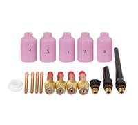 WP - 17/18 / 26 TIG Welding Torch Parts 17Pcs Kit | High Temp Tolerant Nozzle/Gas Lens/Collet/Back Caps | Replacement for Welding Torch Repair & Maintenance