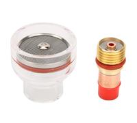 WP Gaz Lens Kit, Torche de Soudage WP, Lentilles de Gaz Tungsten de Soudage Accessoire Kit en Verre Coupe WP-17/18/26 (2.4mm)