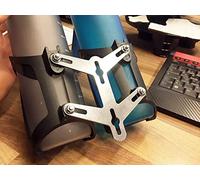 WP-S Adaptateur pour double porte-bouteille de vélo, porte-bouteille double 2 fois, double porte-bouteille en acier inoxydable pour 2 bouteilles d’eau, VTT, vélo électrique, vélo de course