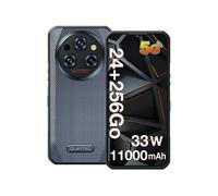 WP35 Smartphone 6.6 pouces 24GO(8+16) 256GO Octa Core Android 14 Dual sim 5G 11000mAh-GRIS