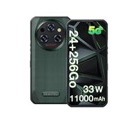 WP35 Smartphone 6.6 pouces 24GO(8+16) 256GO Octa Core Android 14 Dual sim 5G 11000mAh-VERT