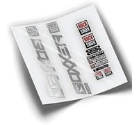 WP375 Autocollants compatibles avec fourche Rock-Shox BOXXER ULTIMATE 2020-2023 MTB, SET STICKERS (CHROMÉ ARGENT)