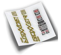 WP375 Autocollants compatibles avec fourche Rock-Shox BOXXER ULTIMATE 2020-2023 MTB, SET STICKERS (doré)
