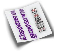 WP375 Autocollants compatibles avec fourche Rock-Shox BOXXER ULTIMATE 2020-2023 MTB, SET STICKERS (VIOLET)
