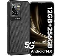 WP50 téléphone robuste déverrouillé 5G-12GB RAM+256GB ROM téléphones cellulaires, écran 6,6 ", caméra 48MP, Smartphone batterie 6500mAh, 5G Dual SIM Android 14 IP68/IP69K Waterproof téléphone, NFC/GPS