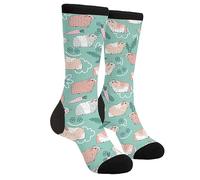 Wpamlrta Chaussettes fantaisie amusantes et confortables pour homme et femme, Adorable cochon d'Inde, taille unique