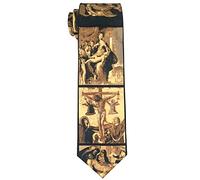 Wpamlrta Cravates chrétiennes pour homme fantaisie religieuse Sainte Bible Jésus croix Cravate, Mural., taille unique