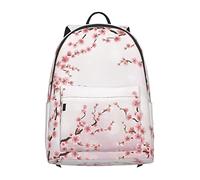 Wpamlrta Sac à dos de 40,6 cm pour garçons et filles - Motif branche de cerisier du Japon - Sac à dos pour ordinateur - Imprimé complet - Sac à dos de voyage