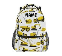 Wpamlrta Sac à dos pour enfants motif camion de chantier, pelleteuse, bulldozer pour garçons et filles, sacs d'école primaire pour tout-petits, sac de voyage (041408), plus de 3 ans, 41408, taille