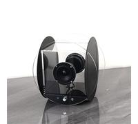 WPBXQKWAY Enceinte Bluetooth Transparente en Forme de Cassette, Enceinte Bluetooth Ronde et Transparente, Enceintes Portables minimalistes, Design en Forme de Cassette(Black)