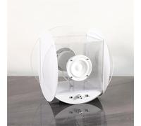 WPBXQKWAY Enceinte Bluetooth Transparente en Forme de Cassette, Enceinte Bluetooth Ronde et Transparente, Enceintes Portables minimalistes, Design en Forme de Cassette(White)