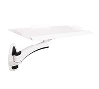 WPBXQKWAY Keyboard Tray Wall Mount, Wall Mount Typing Platform, Sit-Stand Keyboard and Mouse Tray, Ergonomic Tilt, Full Motion Swivel, Holds Up to 8KG, Fits Standard Gaming Keyboards/Mice(White,45cm)