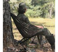 WPBXQKWAY Low Down Hunting Tree Seat, Outdoors Low Down Hunting Seat -Tree Seats for Hunting, Lightweight Hunting Hammock Chair, Folding Tree Seat for Deer Hunting and Camping(Green b)
