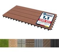 WPC Carreaux à clipser Carreaux de terrasse Royal Marron clair 60x30 cm 6 pièces (1 m²)