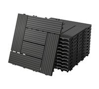 WPC Carreaux de Terrasse 30x30 cm - 11 Pièces par 1m² - avec Aspect Mosaïque -