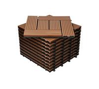 WPC Carreaux de Terrasse 30x30 cm - 11 Pièces par 1m² - avec Aspect Mosaïque -