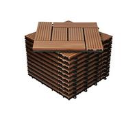 WPC Carreaux de Terrasse 30x30 cm - 55 Pièces par 5m² - avec Aspect Mosaïque -