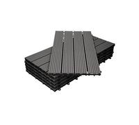 WPC Carreaux de Terrasse 60x30 cm -12 Pièces par 2m² - avec Aspect de Bois -