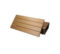 WPC Carreaux de Terrasse 60x30 cm - 18 Pièces par 3m² - avec Aspect de Bois -