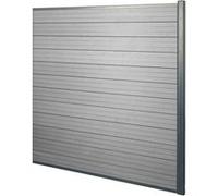 WPC pare-vue Sarthe, aluminium premium élément d'élargissement, 1,85m, gris