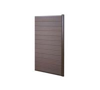 Wpc Pare-Vue Sarthe, Abat-Vent, Poteau En Aluminium Élément D'extension Étroit, 0,95m Marron Marron