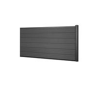 Wpc Pare-Vue Sarthe, Abat-Vent, Poteau En Aluminium Élément D'extension Bas, 1,85m Anthracite Gris