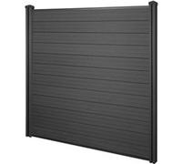 WPC pare-vue Sarthe, poteau en WPC élément de base, 1,95m, anthracite