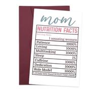 Wpcaih Carte cadeau de fête des mères pour maman, cadeau d'anniversaire pour maman, carte de vœux pour maman, maman, départ à la retraite pour femme, cartes de vœux de remerciement avec enveloppes