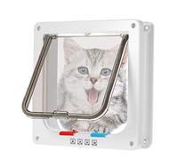 WPCASE ChatièRe Puces ÉLectronique Chattiere Porte Chat Trappe pour Chien Grande Taille ChatièRe À Puces Trappe pour Chien Sureflap ChatièRe Sureflap ChatièRe avec Puce White,m