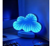 wpdash Lampe tunnel miroir LED 3D nuage néon style moderne veilleuse USB et batterie double alimentation adaptée pour chambre à coucher, salon, café, décoration de fête, cadeau de Noël
