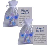 WPDUIODF Ange « Ne M'oublie Pas », Anges en Cristal Plat en Résine, avec Carte De Condoléances Et Pochette en Organza, Souvenir De Relation À Distance, for Fenêtres, Décoration De Sapin De Noël(2pcs)