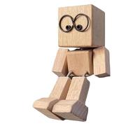WPDUIODF Charmante Petite Figurine en Bois Qui se Balance, décoration créative activée par Le Mouvement for Voiture, décoration de Tableau de Bord Portable Faite à la Main(Style C)