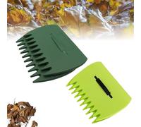 WPDUIODF Râteau De Ramassage Ergonomique 3 en 1, Ramassage Facile des Feuilles Et De l'herbe, Pelles Portatives Légères en Plastique, Râteaux À Main, for Les Travaux De Jardinage(Green+Dark Green)