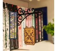 WPDUIODF Séparateurs De Livres par Genre - Panneaux De Genre for Bibliothèque, Décoration De Coin Lecture avec Mini-Panneau, Séparateurs De Livres for Étagères, Accessoires De Bibliothèque(C)