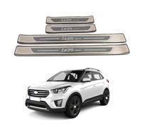 WpecM 4 PièCes Bande De Seuil De Porte De Voiture pour Hyundai ix25 2019-2021, ImperméAble Protection Seuil De Porte De Voiture, Anti-Rayures Seuil Voiture Autocollant,A