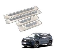 WpecM 4 PièCes Bande De Seuil De Porte De Voiture pour Hyundai ix35 2018, ImperméAble Protection Seuil De Porte De Voiture, Anti-Rayures Seuil Voiture Autocollant,A