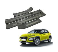 WpecM 4 PièCes Bande De Seuil De Porte De Voiture pour Hyundai Kona 2018, ImperméAble Protection Seuil De Porte De Voiture, Anti-Rayures Seuil Voiture Autocollant