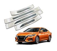 WpecM 4 PièCes Bande De Seuil De Porte De Voiture pour Nissan Sylphy 2020, ImperméAble Protection Seuil De Porte De Voiture, Anti-Rayures Seuil Voiture Autocollant,B