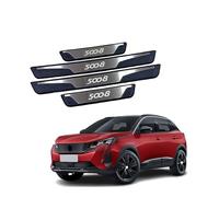 WpecM 4 PièCes Bande De Seuil De Porte De Voiture pour Peugeot 5008 2009-2023 2024 2025, ImperméAble Protection Seuil De Porte De Voiture, Anti-Rayures Seuil Voiture Autocollant,A