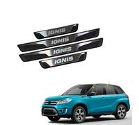 WpecM 4 PièCes Bande De Seuil De Porte De Voiture pour Suzuki Ignis 2017-2018, ImperméAble Protection Seuil De Porte De Voiture, Anti-Rayures Seuil Voiture Autocollant,A