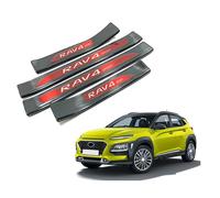 WpecM 4 PièCes Bande De Seuil De Porte De Voiture pour Toyo-TA RAV4 2019, ImperméAble Protection Seuil De Porte De Voiture, Anti-Rayures Seuil Voiture Autocollant,A