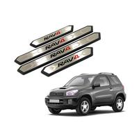 WpecM 4 PièCes Bande De Seuil De Porte De Voiture pour Toyo-TA RAV4 2020-2024, ImperméAble Protection Seuil De Porte De Voiture, Anti-Rayures Seuil Voiture Autocollant,C